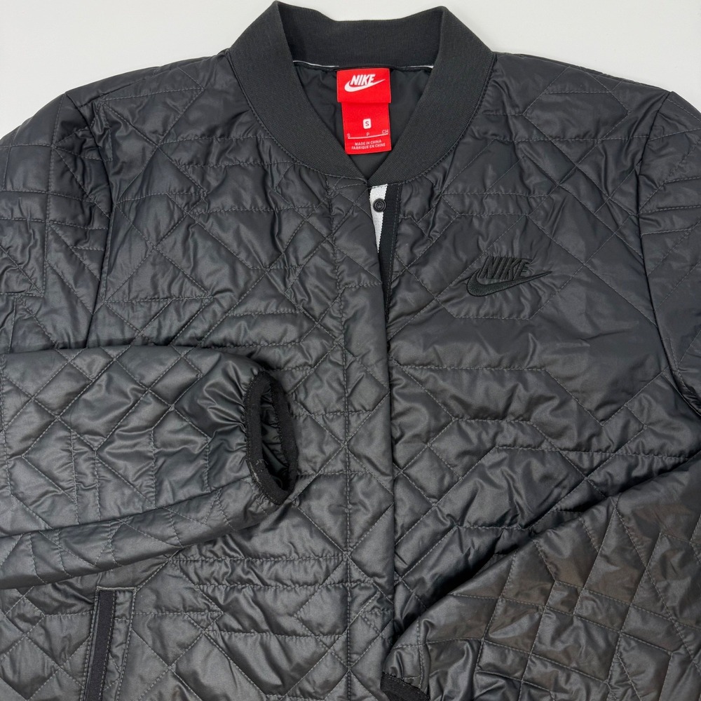 Nike Sportswear Primaloft Quilted Bomber‎ Jacket Black 854747-010 Womens Small